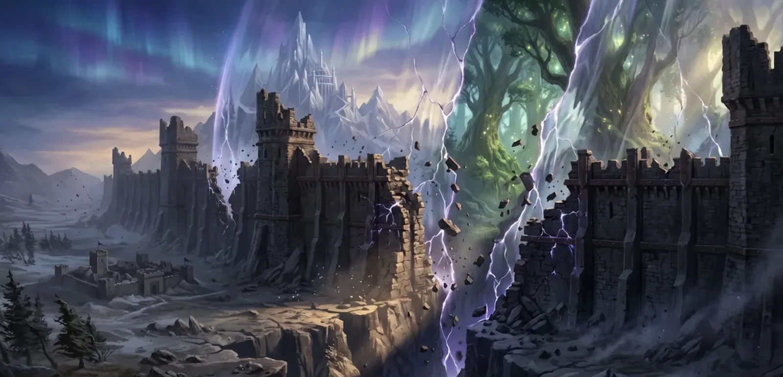 The crumbling, invisible ruins of the magical wall separating the mortal and immortal realms.