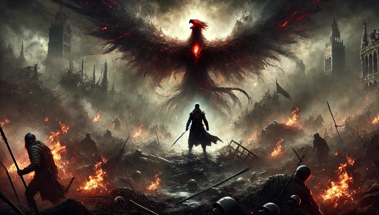 Rin calls on the power of the Phoenix God to destroy the Federation of Mugen.